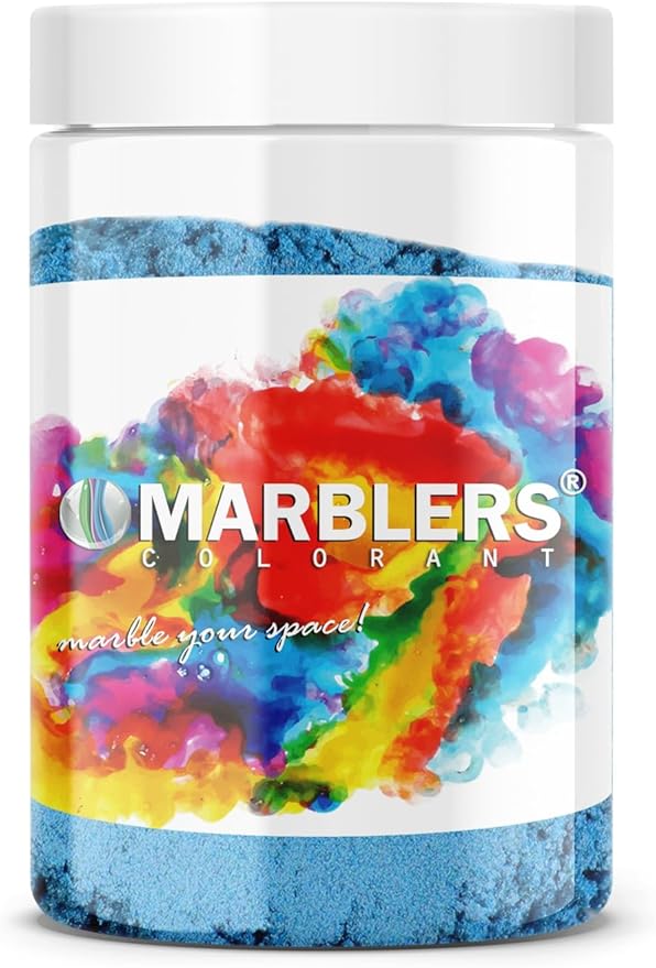 MARBLERS Blue Mica Powder [Cobalt Blue] 4oz (113g) | Cosmetic Grade | Epoxy Resin Pigment | Dye | Non-Toxic, Vegan, Cruelty-Free | Lip Gloss, Nails, Body Butter, Bath Bomb, Candle & Soap Making