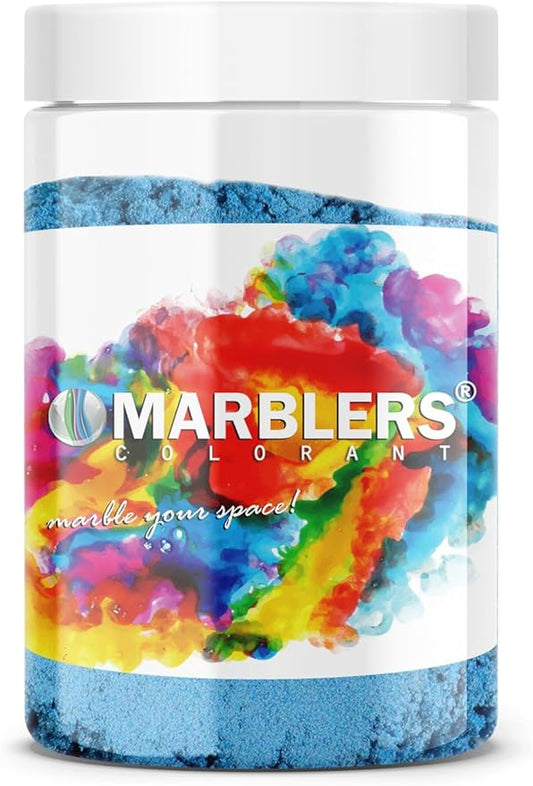 MARBLERS Blue Mica Powder [Cobalt Blue] 4oz (113g) | Cosmetic Grade | Epoxy Resin Pigment | Dye | Non-Toxic, Vegan, Cruelty-Free | Lip Gloss, Nails, Body Butter, Bath Bomb, Candle & Soap Making