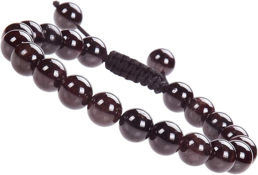 MASSIVE BEADS Natural Healing Power Gemstone Crystal Beads Unisex Adjustable Macrame Bracelets
