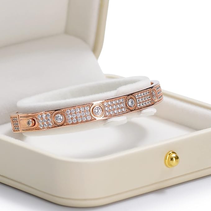 Premium White PU Leather Bracelet Bangle Gift Box Velvet Interior Jewelry Bracelet Storage Holder Box