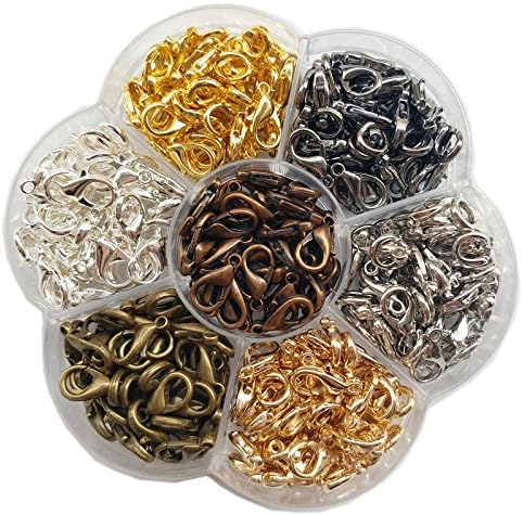Chenkou Craft 1 Box Around 300pcs 7 Colors Lobster Clasp Jewelry Making Repairing