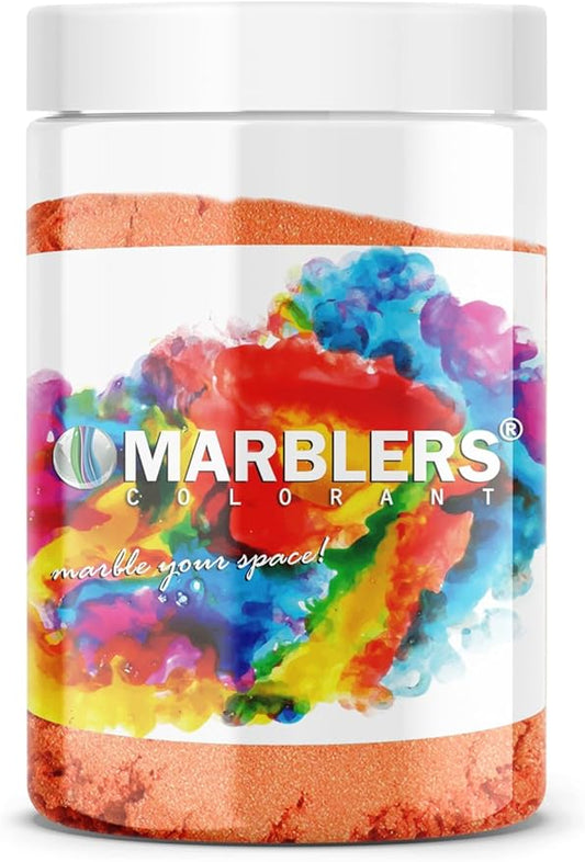MARBLERS Orange Mica Powder [Dry Orange] 4oz (113g) | Cosmetic Grade | Epoxy Resin Pigment, Dye | Non-Toxic, Vegan, Cruelty-Free | Lip Gloss, Nails, Body Butter, Bath Bomb, Candle & Soap Making