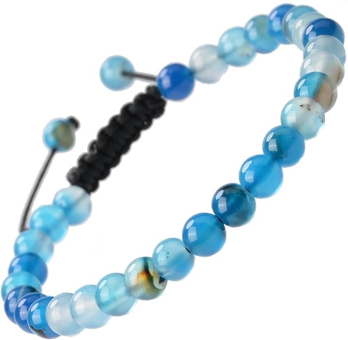 MASSIVE BEADS Natural Healing Power Gemstone Crystal Beads Unisex Adjustable Macrame Bracelets