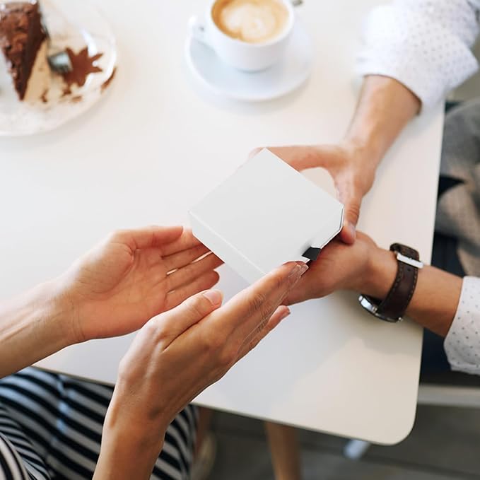 Coobbar Luxury Velvet-Lined Jewelry Gift Box 12-Pack, Compact Drawer Style Organizer for Earrings & Rings, Elegant Bracelet Display Box, Small Jewelry Storage Box, 3.5x3.5x1.26 Inches (White)