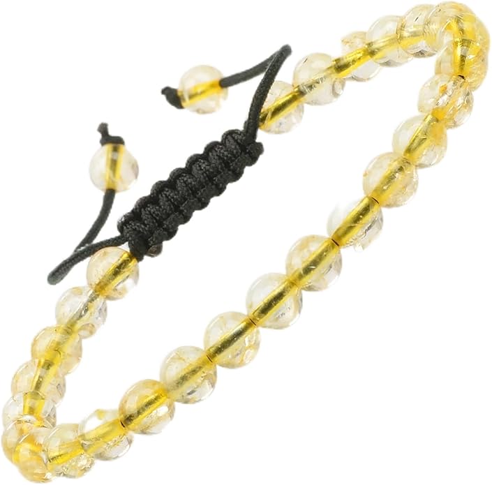 MASSIVE BEADS Natural Healing Power Gemstone Crystal Beads Unisex Adjustable Macrame Bracelets