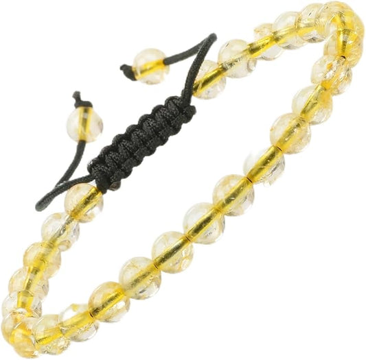 MASSIVE BEADS Natural Healing Power Gemstone Crystal Beads Unisex Adjustable Macrame Bracelets