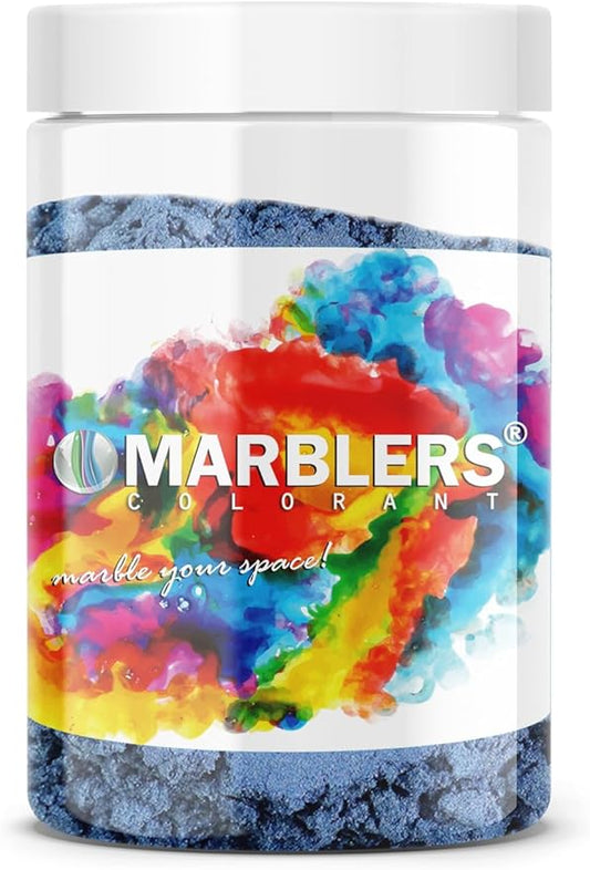 MARBLERS Blue Mica Powder [Shine Blue] 4oz (113g) | Cosmetic Grade | Epoxy Resin Pigment | Dye | Non-Toxic, Vegan, Cruelty-Free | Lip Gloss, Nails, Body Butter, Bath Bomb, Candle & Soap Making