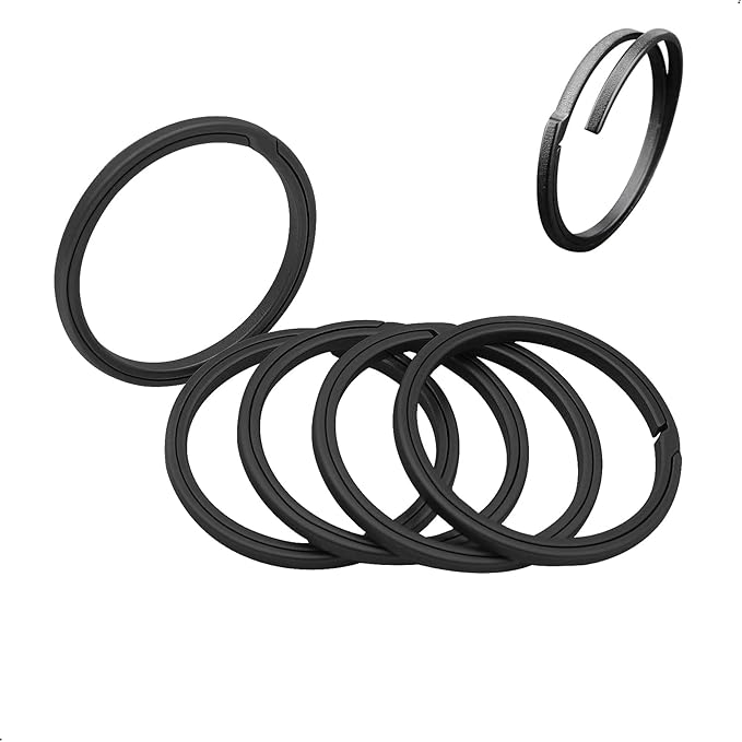 Titanium Key Rings Heavy Duty Side Push Split Key Chain Rings for Key Carabiner Quick Release Keychain Rings