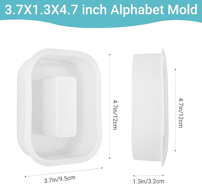 Gartful Resin Letter Molds for Casting, O Capital Alphabet Resin Silicone Molds for Epoxy, Thick 3D Silicone Letter Molds for Making Letters, Word Sign Art, DIY Crafts, Making Candle, Party Home Decor