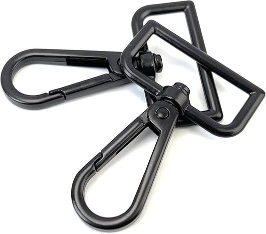 10 Pcs D Ring Swivel Lobster Claw Clasps Push Gate Snap Hooks Trigger Clips for Purse Keychain Strap Making