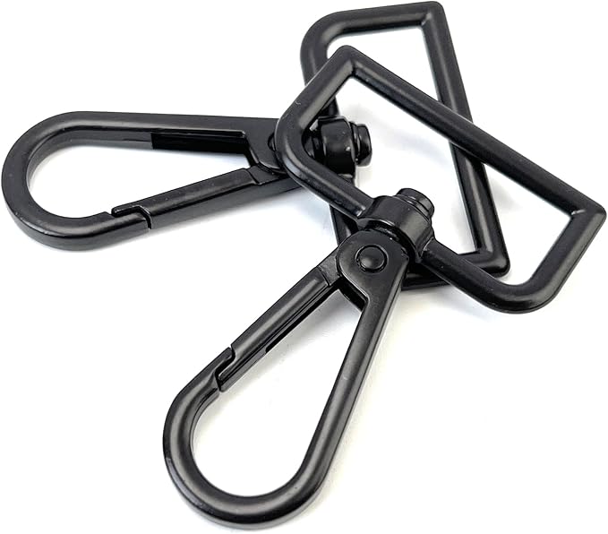 10 Pcs D Ring Swivel Lobster Claw Clasps Push Gate Snap Hooks Trigger Clips for Purse Keychain Strap Making