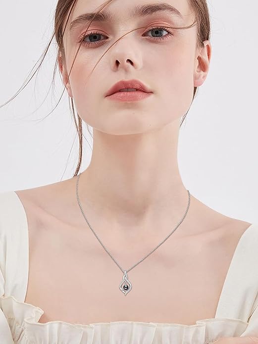 Tahitian Black Pearl AAAA 18K Gold Plated Sterling Silver Pendant Necklace for Women Wife Mom Girlfriend Valentine Her Jewelry Gift for Anniversary Birthday Christmas