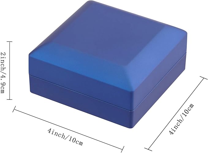 Luxury LED Light Bracelet Gift Box, Velvet Jewelry Bangle Box Storage Case Organizer Holder for Wedding, Engagement, Proposal, Birthday and Anniversary (Blue)