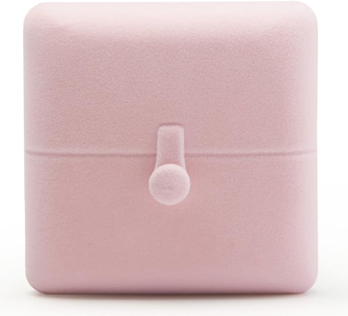 Oirlv Pink Velvet Jewelry Packaging Box Pendant Earrings Display Storage Case Pendant Gift Box