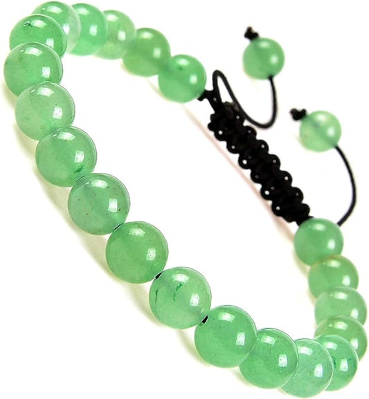 MASSIVE BEADS Natural Healing Power Gemstone Crystal Beads Unisex Adjustable Macrame Bracelets