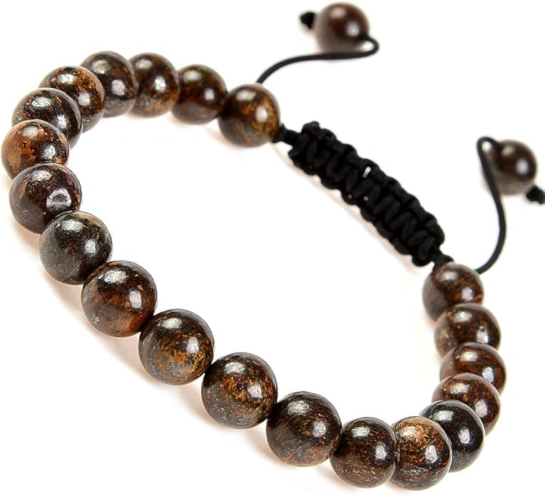 MASSIVE BEADS Natural Healing Power Gemstone Crystal Beads Unisex Adjustable Macrame Bracelets