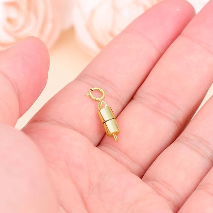 10K Real Gold Necklace Connector Extender Clasps for DIY Bracelet Jewelry Making, Lobster Clasp Extender Necklace Clasp Connector Bracelet Extension, Double Lobster Clasp 10K Gold(Style 2)