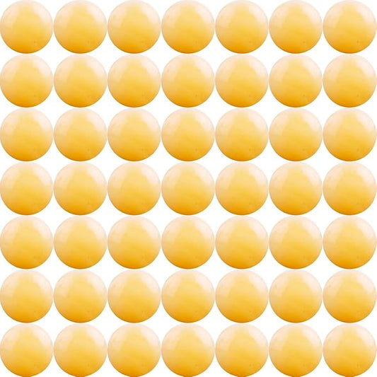 Natural Stone Beads Yellow Jade 100pcs 8mm Round Genuine Real Stone Beading Loose Gemstone Hole Size 1mm DIY Smooth Beads for Bracelet Necklace Earrings Jewelry Making (Yellow Jade, 8mm)