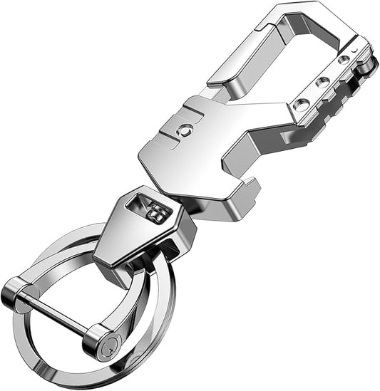 Mtverver Heavy Duty Keychain Opener with 2 Keyrings Car Keychains, Multifunctional Toolbox for Men and Women Car Keychains