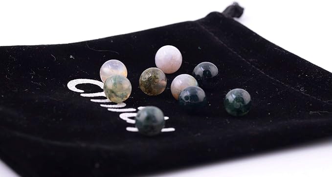 Natural Stone Beads 100pcs 8mm India Agate Round Genuine Real Stone Beading Loose Gemstone Hole Size 1mm DIY Charm Smooth Beads for Bracelet Necklace Earrings Jewelry Making (India Agate)