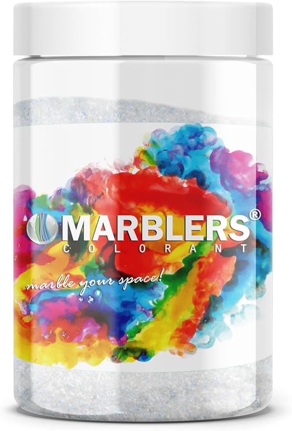 MARBLERS White Mica Powder [White Blue Pearl] 4oz (113g) | Cosmetic Grade | Epoxy Resin Pigment, Dye, Non-Toxic, Vegan, Cruelty-Free | Lip Gloss, Nails, Body Butter, Bath Bomb, Candle & Soap Making