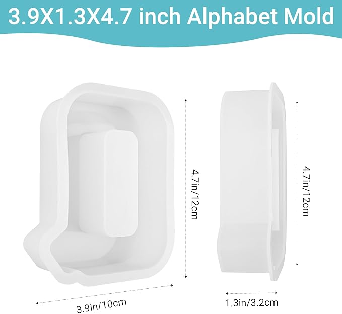 Gartful Resin Letter Molds for Casting, Q Capital Alphabet Resin Silicone Molds for Epoxy, Thick 3D Silicone Letter Molds for Making Letters, Word Sign Art, DIY Crafts, Making Candle, Party Home Decor