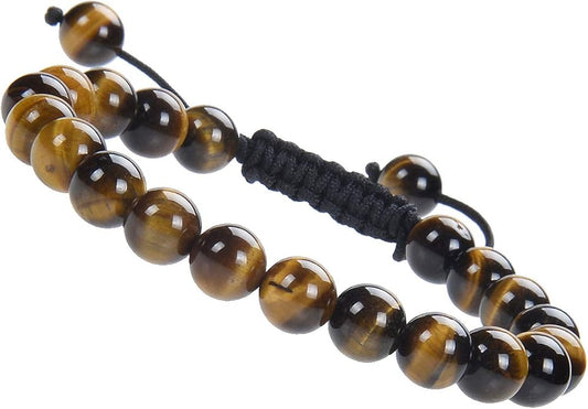 MASSIVE BEADS Natural Healing Power Gemstone Crystal Beads Unisex Adjustable Macrame Bracelets