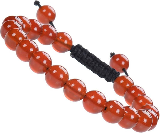 MASSIVE BEADS Natural Healing Power Gemstone Crystal Beads Unisex Adjustable Macrame Bracelets