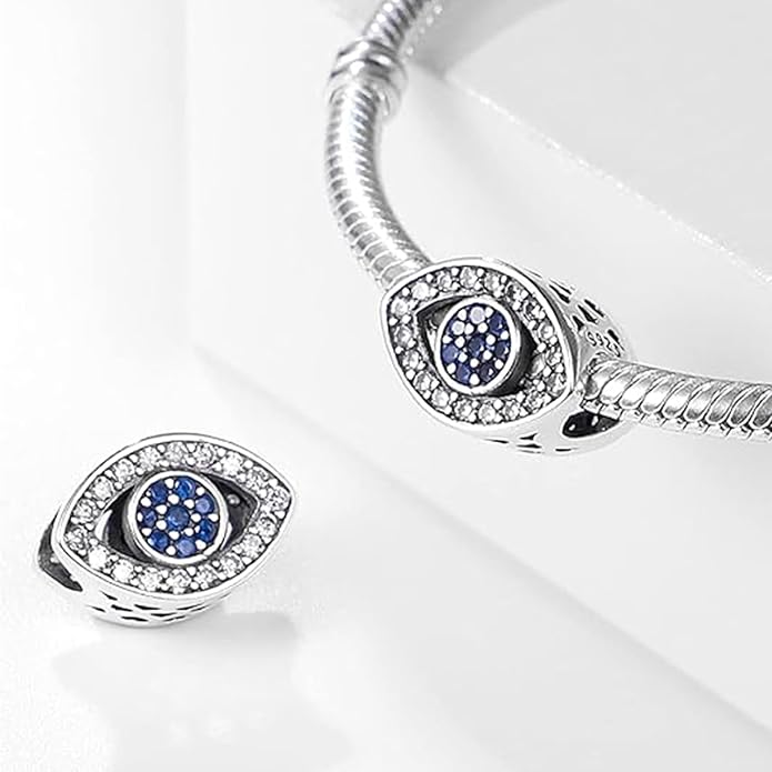 MICOO 925 Sterling Silver Charms for Bracelets and Necklaces Airplane Passport Dangle Pendants Evil Eye Butterfly Charms Beads Jewelry Gift for Women