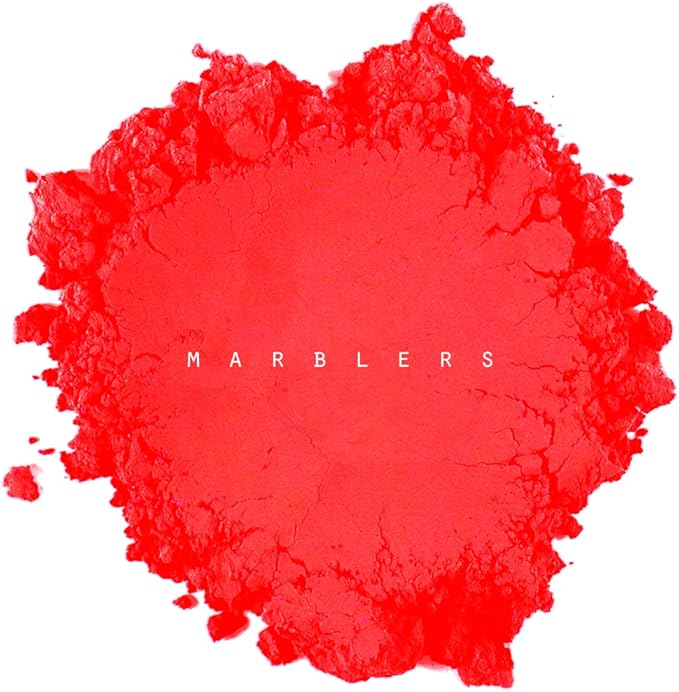 MARBLERS Fluorescent Pigment Powder [Neon Coral] 4oz (113g) | Matte Pigment | Dye | Non-Toxic | Vegan | Cruelty-Free | Nail Polish, Nail Art, Soap, Slime, Candle, Resin, Epoxy, Acrylic Paint