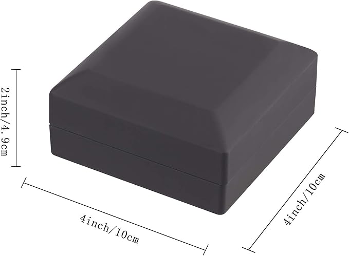 Luxury LED Light Bracelet Gift Box, Velvet Jewelry Bangle Box Storage Case Organizer Holder for Wedding, Engagement, Proposal, Birthday and Anniversary (Black)