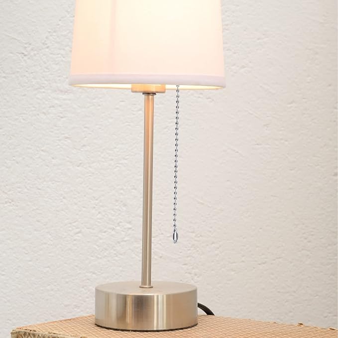 Jishi Steel Ball Chain Bead Dog Tag Chain Beaded Necklace Chains for Jewelry Making Bracelet Military Crafts, Silver Metal Pull Chain Small Ball Bead Chain Roll w/20 Connectors (Silver, 33ft 3.0mm)