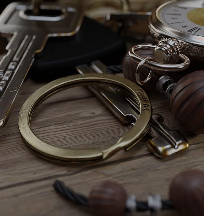 Key Rings Flat Split Keychain Bulk – Heavy Duty 1.18" (30 mm) Keyring – Organize Fast for Car & Home, Lanyards, School/Office/DIY – Metal Dog Tag Rings – Silver/Gold/Rainbow/Gunmetal