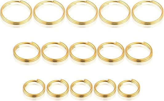 Titanium Key Ring 10/12/14mm Small Keychain Rings Jump Rings for Necklaces, Keys, Jewelry Attachment(15Pcs)