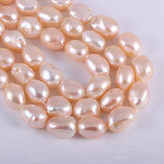 Natural Freshwater Pearls Beads Punch Loose Beads Handmake DIY for Jewelry Making DIY Women Necklace Bracelet 5-6 mm Color Pink 14 inches