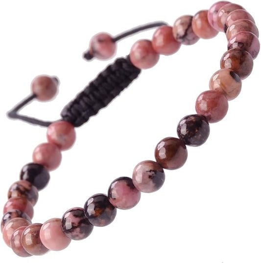 MASSIVE BEADS Natural Healing Power Gemstone Crystal Beads Unisex Adjustable Macrame Bracelets