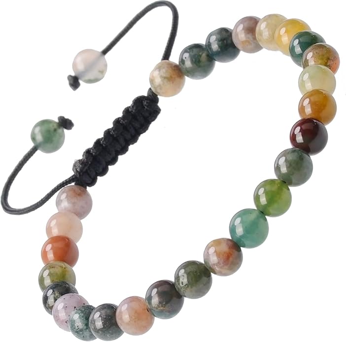 MASSIVE BEADS Natural Healing Power Gemstone Crystal Beads Unisex Adjustable Macrame Bracelets