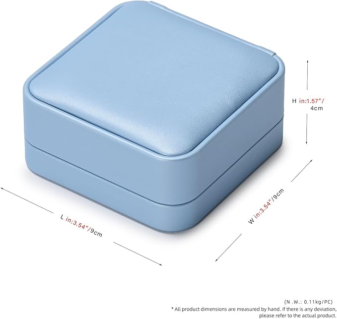 Gorgeous Bracelet Gift Box Bracelet Holder PU Leather Bracelet Display Box Bracelet Boxes Small Jewelry Gift Box Bracelet Jewelry Box Velvet Interior Bracelet Bangle Storage(Blue)