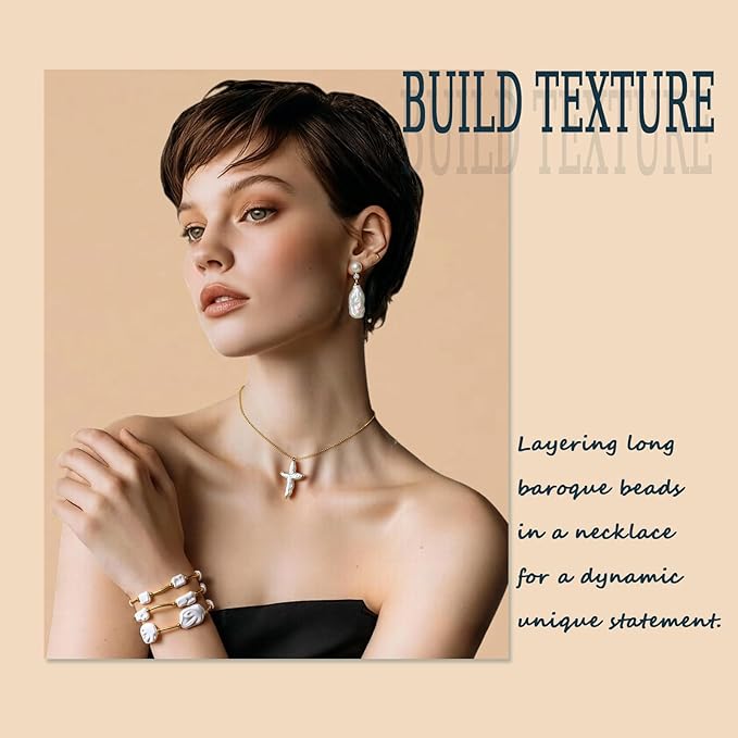 20pcs 4-20mm Irregular Baroque Pearl Beads, Mixed Size Freshwater Pearls for Jewelry Making, Bracelets and Crafts