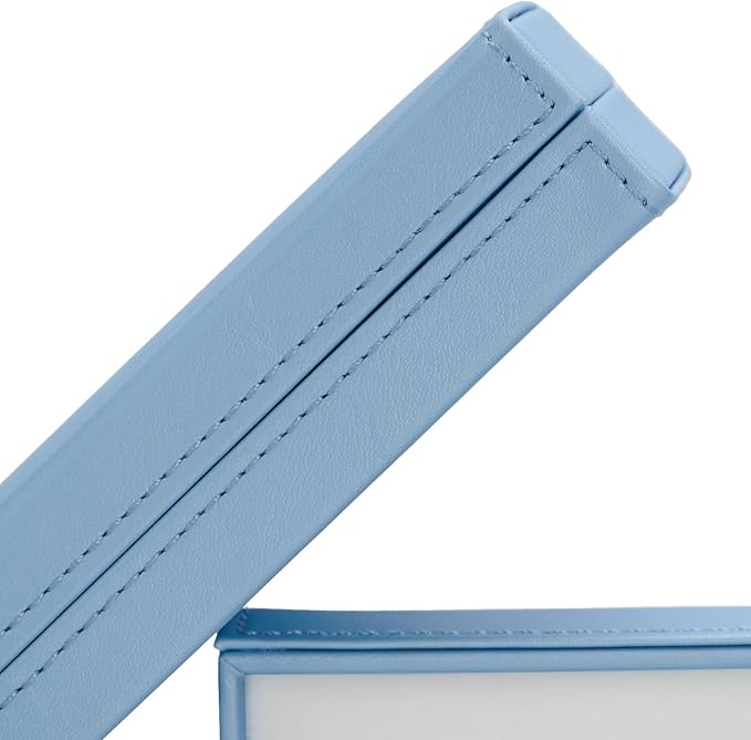 Jewelry Box PU Leather Necklace/Long Chain Gift Box Velvet Jewellery Storage Case Engagement, Anniversary(Blue)