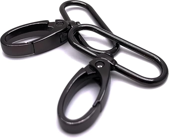 1-1/2 inch Swivel Lobster Claw Clasp 1.5 inch Swivel Hooks for Purse Bag Making 10pcs Black