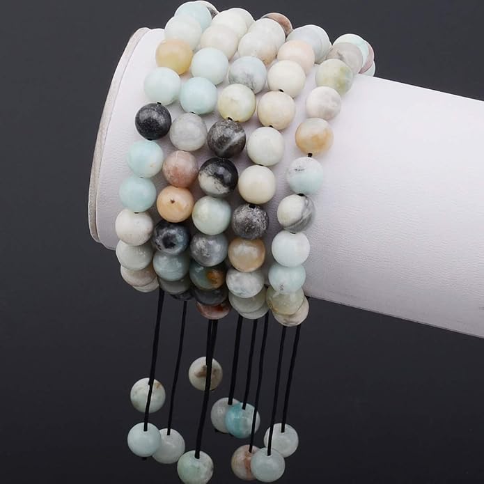 MASSIVE BEADS Natural Healing Power Gemstone Crystal Beads Unisex Adjustable Macrame Bracelets