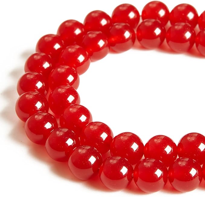 100pcs 8mm Carnelian Beads Natural Gemstone Beads Round Loose Beads for Jewelry Making