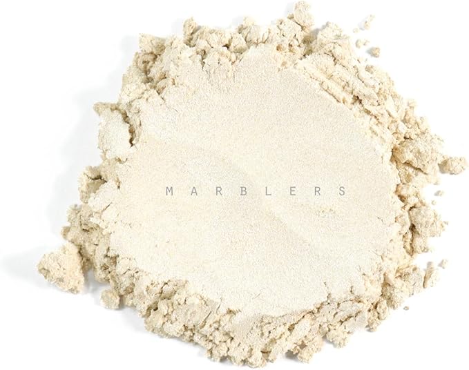 MARBLERS Yellow Mica Powder [Beige] 4oz (113g) | Cosmetic Grade | Epoxy Resin Pigment, Dye | Non-Toxic, Vegan, Cruelty-Free | Lip Gloss, Nails, Body Butter, Bath Bomb, Candle & Soap Making