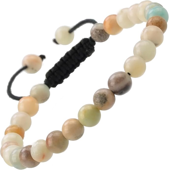 MASSIVE BEADS Natural Healing Power Gemstone Crystal Beads Unisex Adjustable Macrame Bracelets