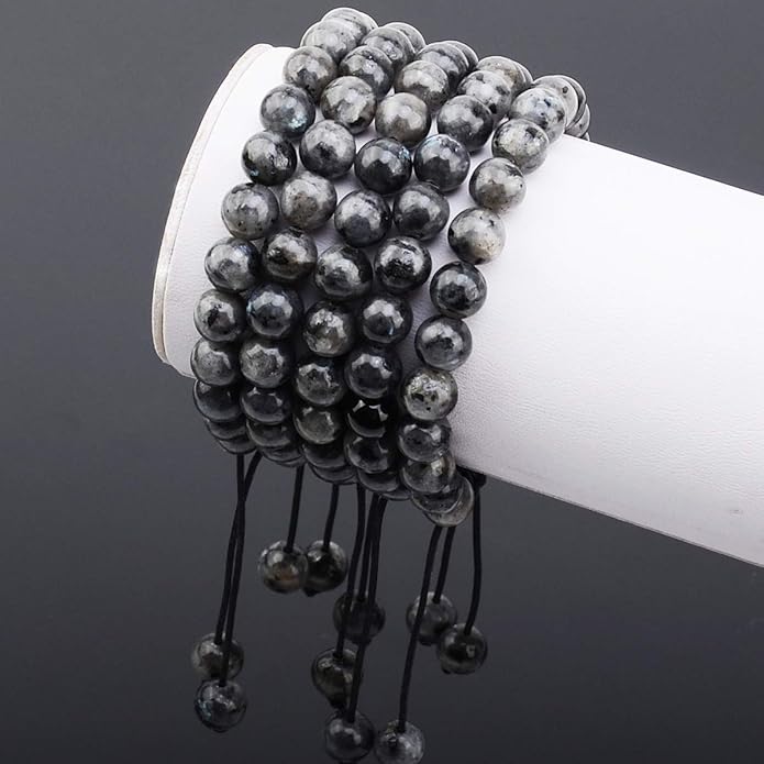 MASSIVE BEADS Natural Healing Power Gemstone Crystal Beads Unisex Adjustable Macrame Bracelets