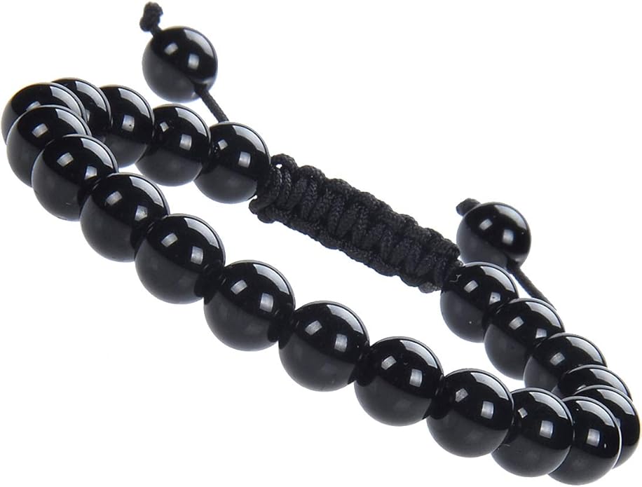 MASSIVE BEADS Natural Healing Power Gemstone Crystal Beads Unisex Adjustable Macrame Bracelets
