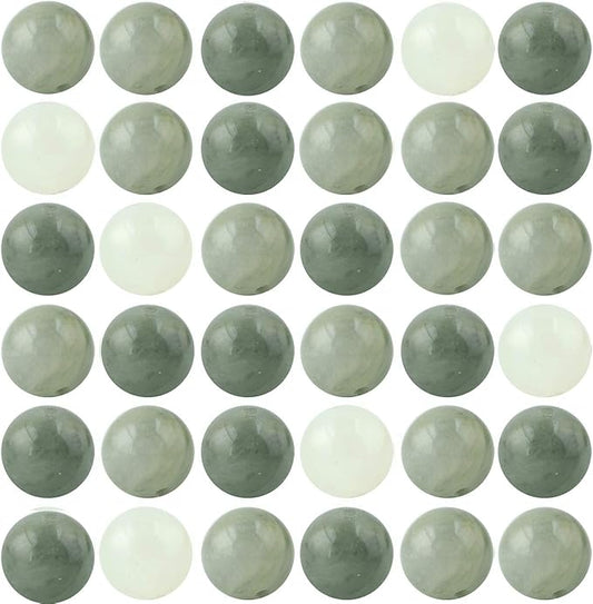 Natural Stone Beads 100pcs 8mm Green Grass Agate Taiwan Green Jade Round Stone Beading Loose Gemstone Hole1mm DIY Smooth Beads for Bracelet Necklace Earrings Jewelry Making (Green Grass Agate, 8mm)