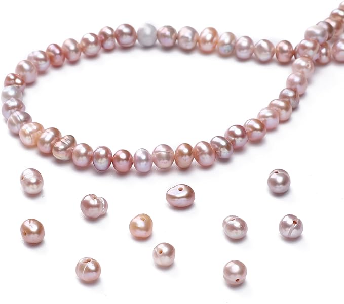 Natural Pearl Beads Potato 4-5mm Purple Freshwater Cultured Loose Gemstone Beads for DIY Jewelry Making 13.8''/Strand HQ