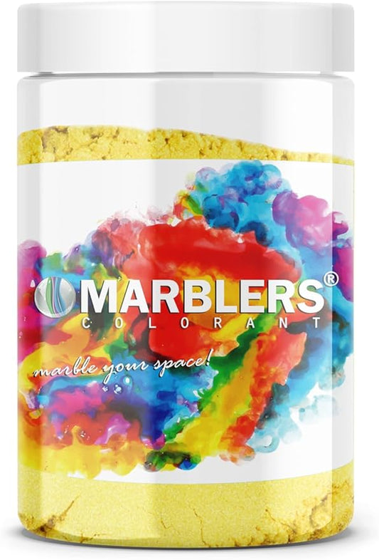 MARBLERS Yellow Mica Powder [Bright Yellow] 4oz (113g) | Cosmetic Grade | Epoxy Resin Pigment, Dye | Non-Toxic, Vegan, Cruelty-Free | Lip Gloss, Nails, Body Butter, Bath Bomb, Candle & Soap Making